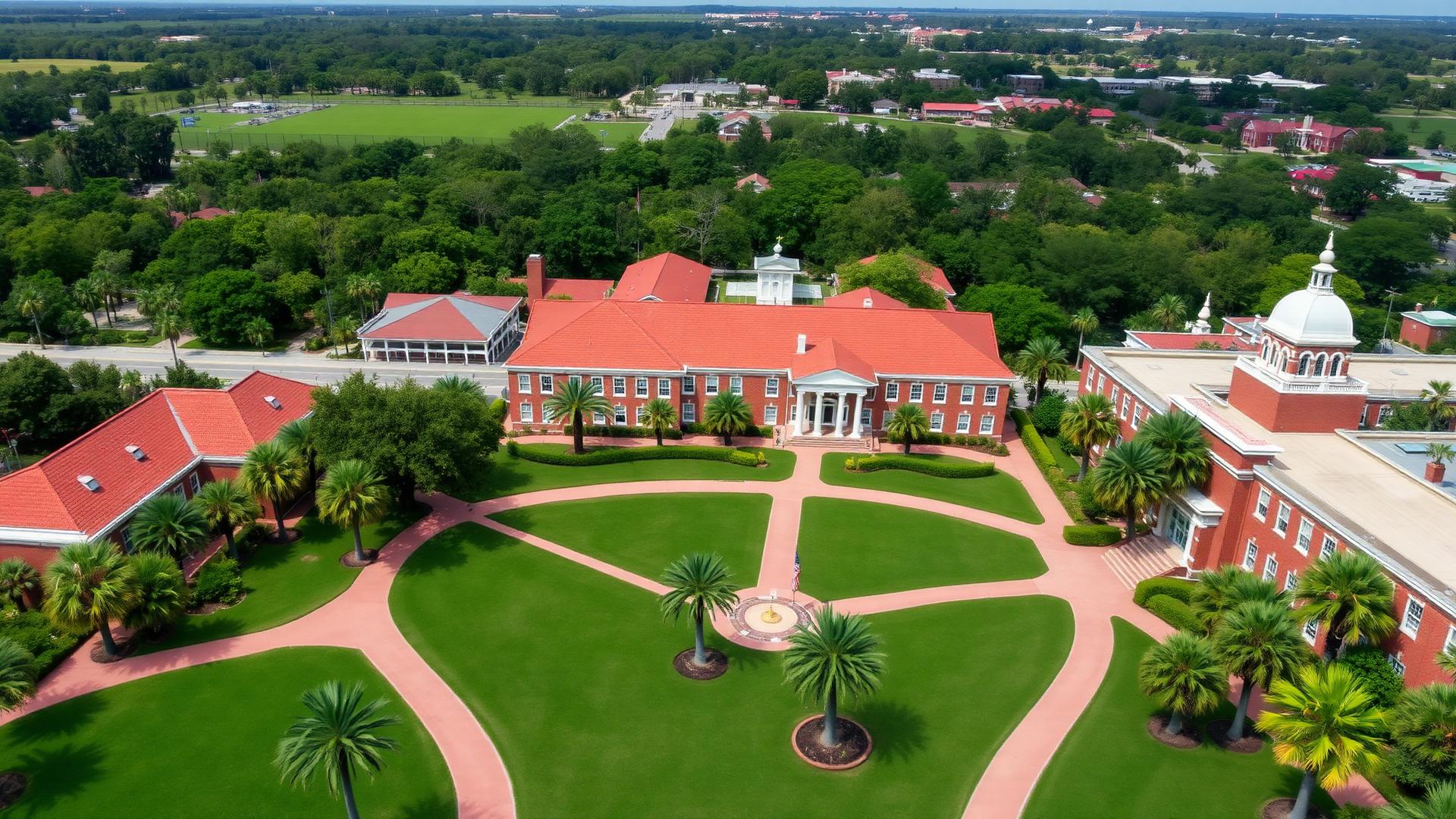 Aerial view of the Celebration campus